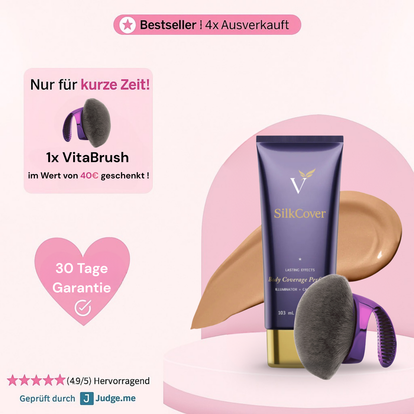 SilkCover™  Creme inkl. VitaBrush (Gratis)
