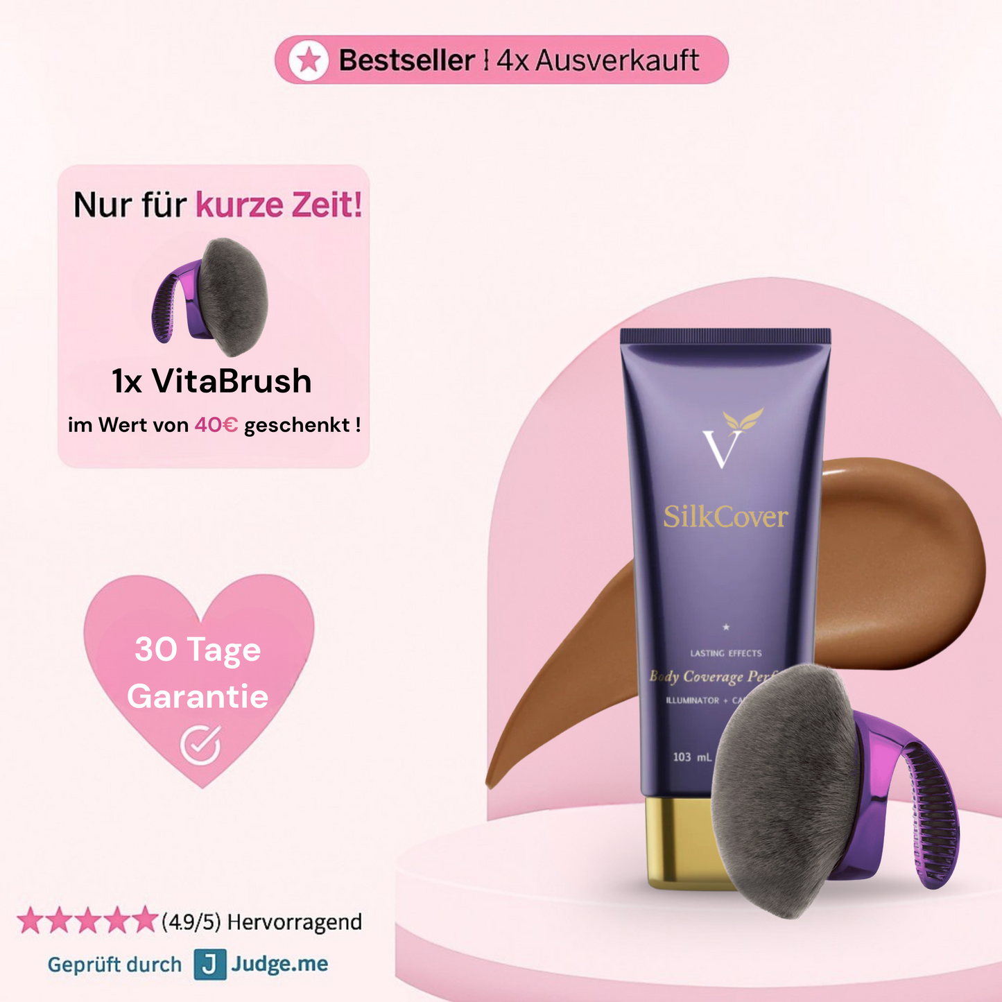 SilkCover™  Creme inkl. VitaBrush (Gratis)