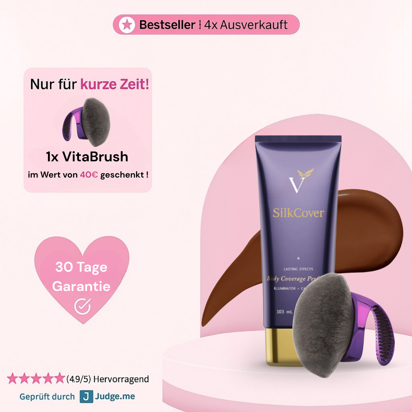 SilkCover™  Creme inkl. VitaBrush (Gratis)